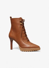 Michael Kors Kyle Leather Lace-Up Boot