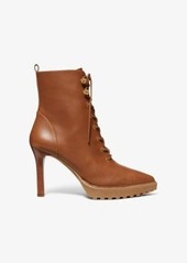 Michael Kors Kyle Leather Lace-Up Boot