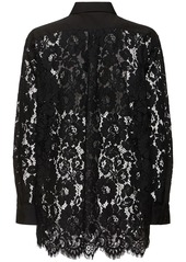 Michael Kors Lace Contrast Cotton Blend Shirt