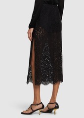 Michael Kors Lace Side Slit Midi Skirt