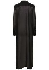 Michael Kors Lace-up Crepe Caftan Dress
