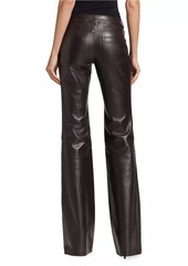Michael Kors Leather Flare-Leg Pants