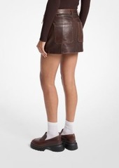 Michael Kors Leather Mini Skirt