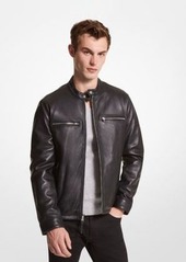 Michael Kors Leather Moto Jacket