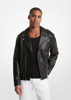Michael Kors Leather Moto Jacket