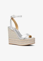 Michael Kors Leighton Metallic Leather Wedge Sandal