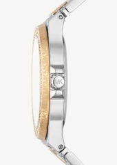 Michael Kors Lennox Pavé Two-Tone Logo Watch