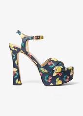 Michael Kors Leona Fruit Print Platform Sandal