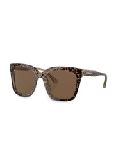 Michael Kors leopard-print square-frame sunglasses