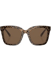 Michael Kors leopard-print square-frame sunglasses