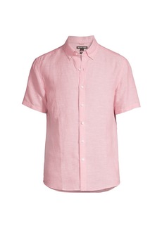 Michael Kors Linen Short-Sleeve Shirt