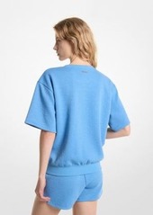 Michael Kors Logo Jacquard Knit Short-Sleeve Sweatshirt
