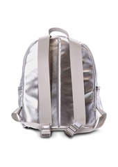 Michael Kors logo-lettering metallic backpack