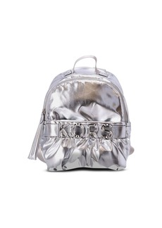 Michael Kors logo-lettering metallic backpack