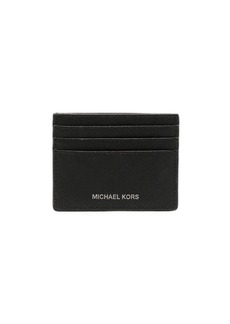 Michael Kors logo-print leather card holder