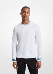 Michael Kors Logo Tape Cotton Blend Sweater