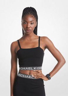Michael Kors Logo Tape Stretch Knit Tank Top