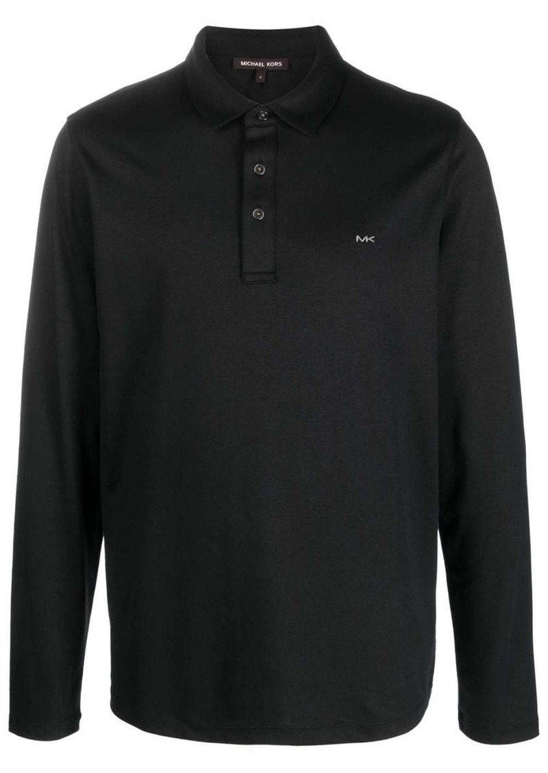 Michael Kors long-sleeve cotton polo shirt
