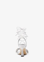 Michael Kors Lucia Embellished Metallic Leather Sandal