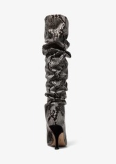 Michael Kors Luna Snake Embossed Leather Boot