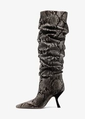 Michael Kors Luna Snake Embossed Leather Boot