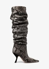 Michael Kors Luna Snake Embossed Leather Boot