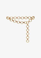 Michael Kors Marisa Gold-Tone and Leather Ring Belt