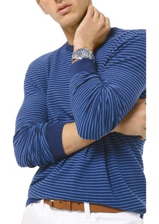 Michael Kors Mens Stripe Crewneck Crewneck Sweater