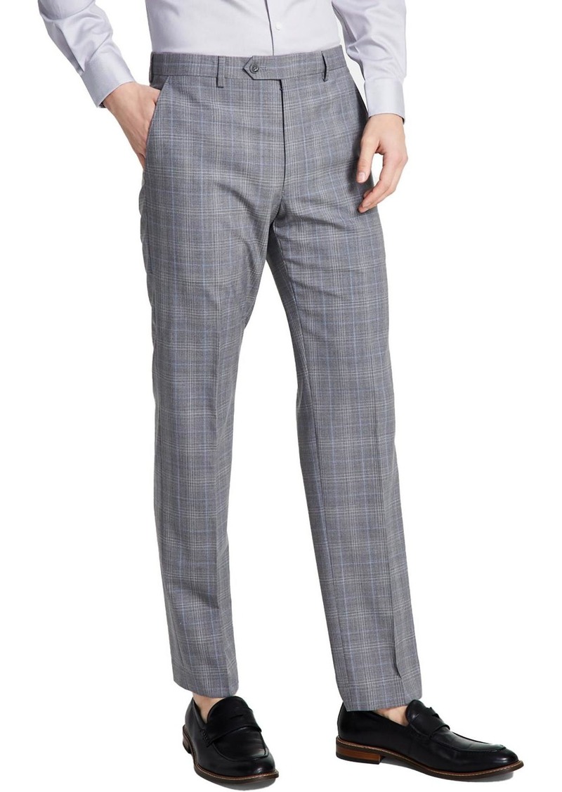 Michael Kors Mens Wool Blend Plaid Suit Pants