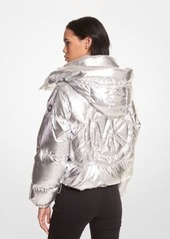 Michael Kors Metallic Ciré Puffer Jacket