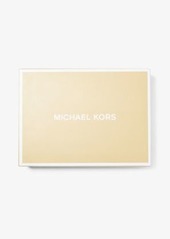 Michael Kors Metallic Logo Jacquard Beanie and Scarf Gift Set