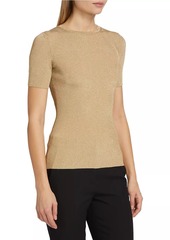 Michael Kors Metallic Rib-Knit T-Shirt