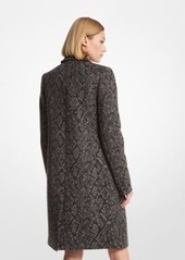 Michael Kors Metallic Snake Jacquard Coat