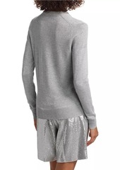 Michael Kors Metallic V-Neck Sweater