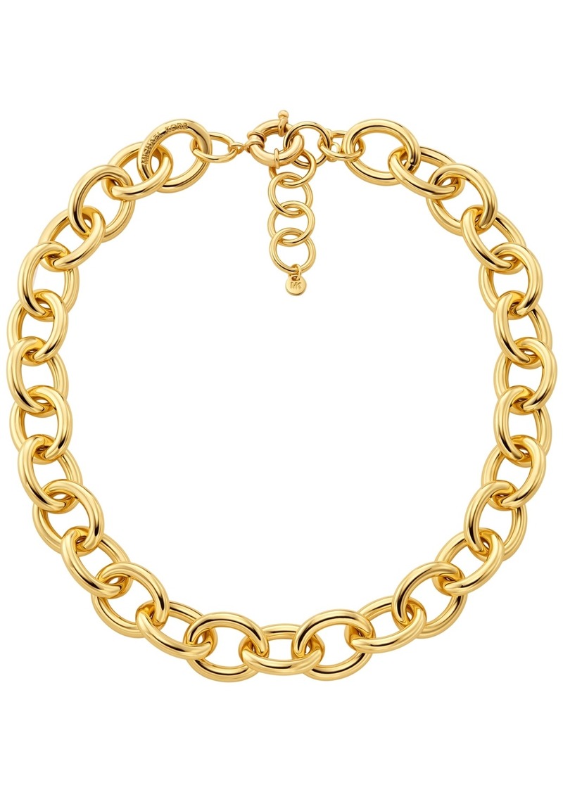 Michael Kors 14K Gold-Plated Brass Statement Chain Necklace - Gold