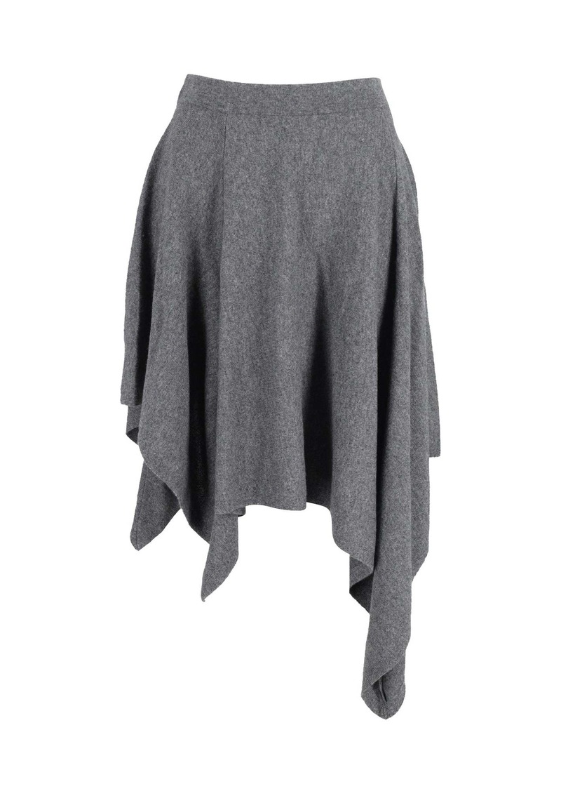 Michael Kors Asymmetric Hem Skirt in Grey Cashmere