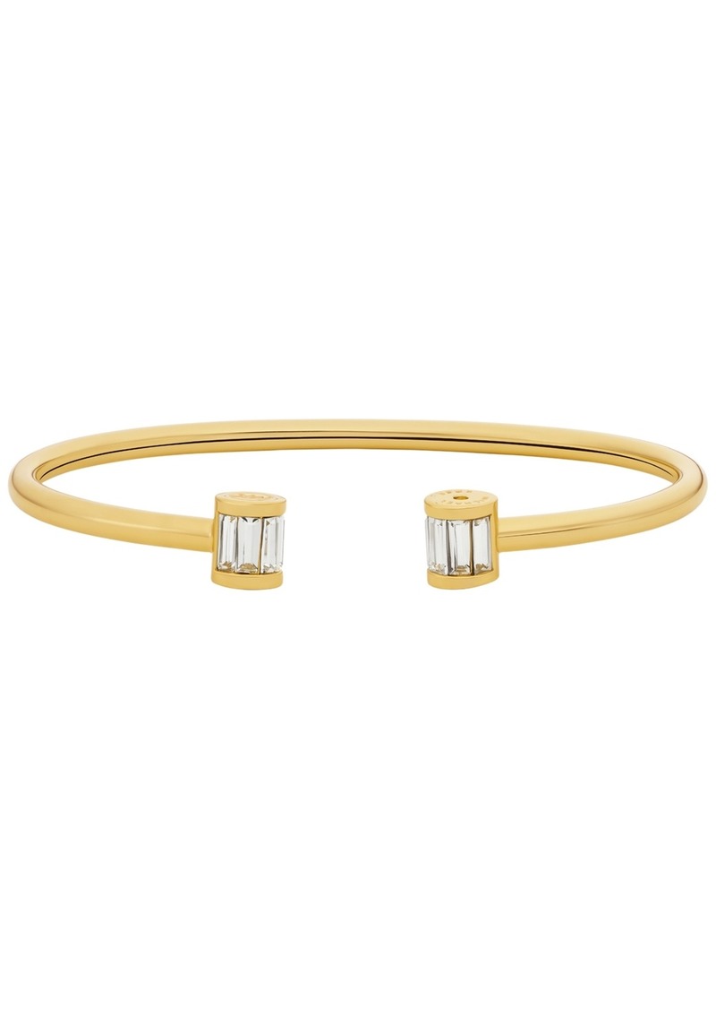 Michael Kors Brass Baguette Flex Bangle Bracelet - Gold