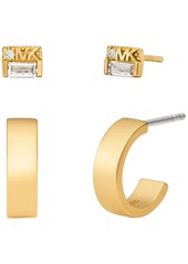 Michael Kors Brass Earring Duo Box Set - Silver