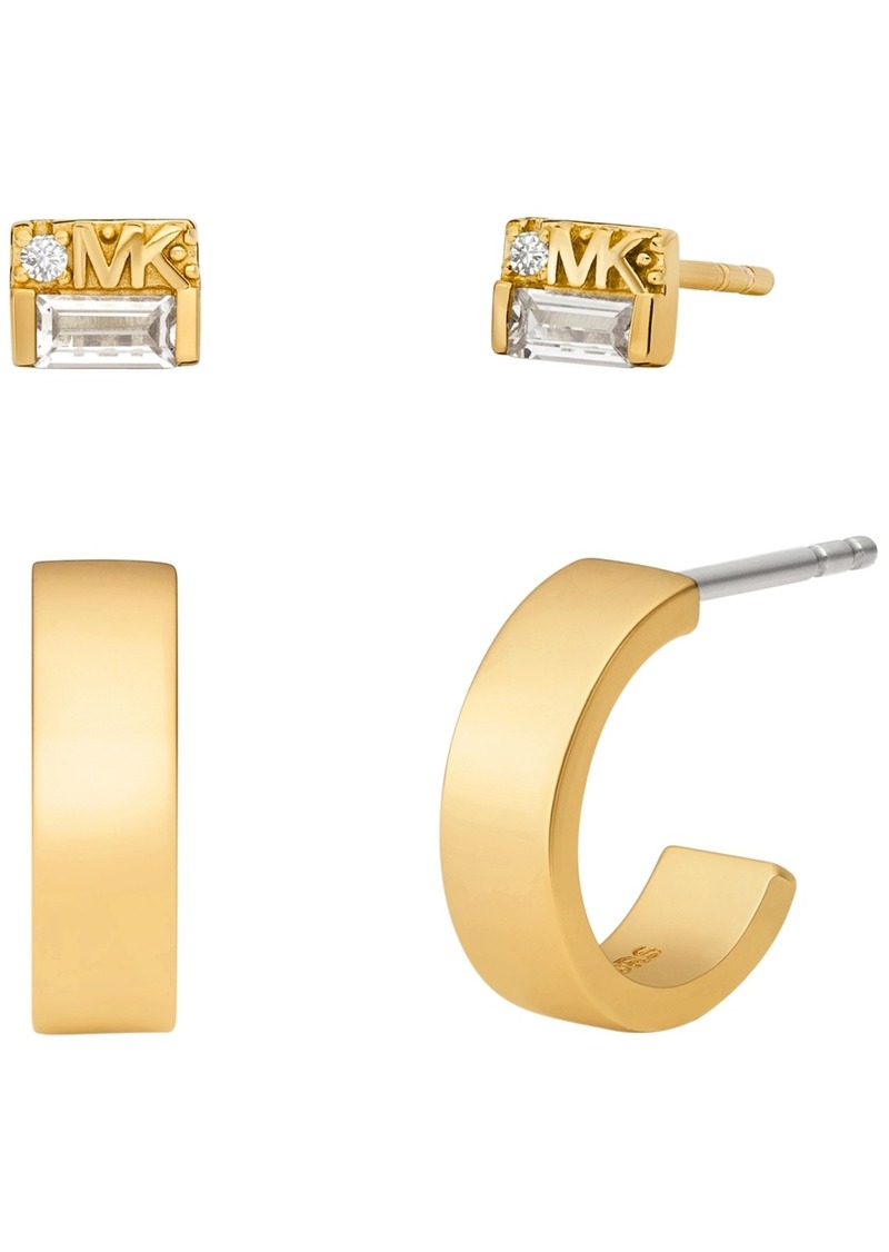 Michael Kors Brass Earring Duo Box Set - Gold