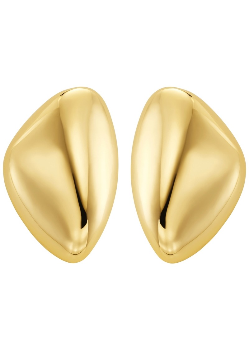 Michael Kors Brass Pebble Statement Earrings - Gold