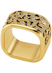 Michael Kors Cheetah Print Band Ring - Gold