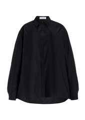 Michael Kors Collection - Boyfriend Oversized Silk-Cotton Shirt - Black - US 16 - Moda Operandi