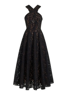 Michael Kors Collection - Flared Lace Midi Dress - Black - US 8 - Moda Operandi