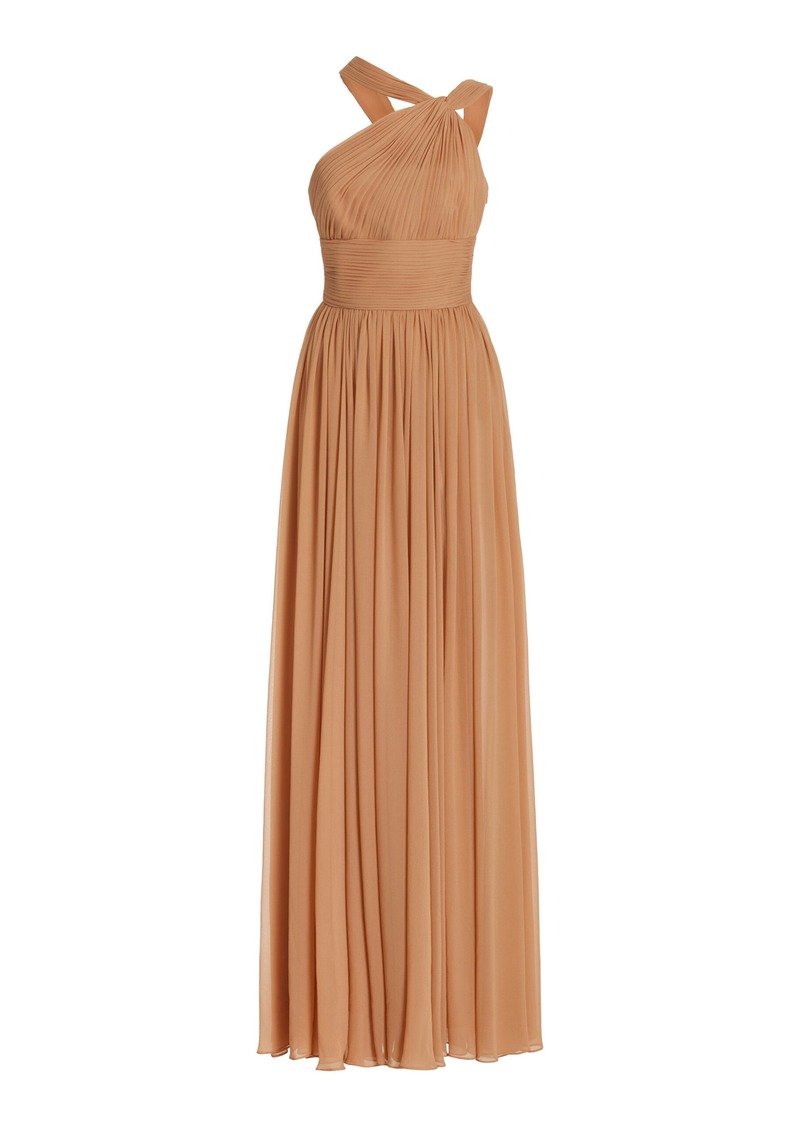 Michael Kors Collection - Gathered Silk Chiffon Gown - Neutral - US 8 - Moda Operandi