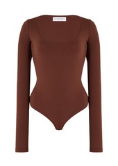 Michael Kors Collection - Jersey Scoop-Neck Bodysuit - Brown - S - Moda Operandi