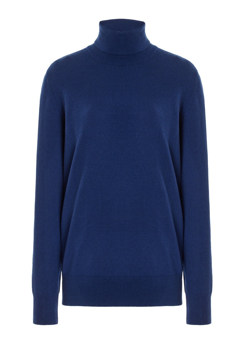 Michael Kors Collection - Knit Silk Turtleneck Sweater - Navy - M - Moda Operandi