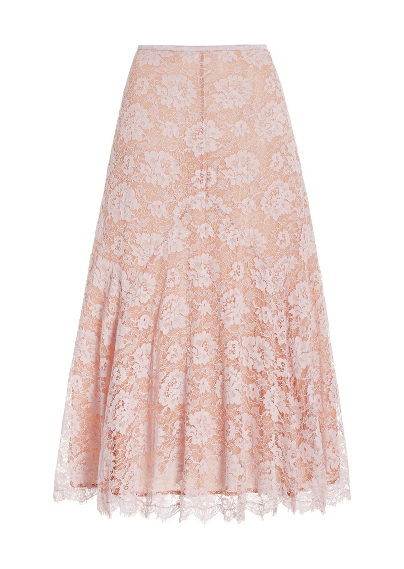 Michael Kors Collection - Lace Midi Skirt - Pink - US 4 - Moda Operandi