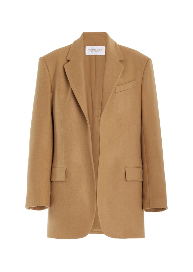 Michael Kors Collection - Oversized Wool Wrap Blazer - Brown - US 4 - Moda Operandi