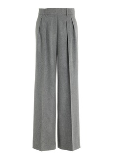 Michael Kors Collection - Relaxed Pleated Wool-Flannel Trousers - Grey - US 10 - Moda Operandi