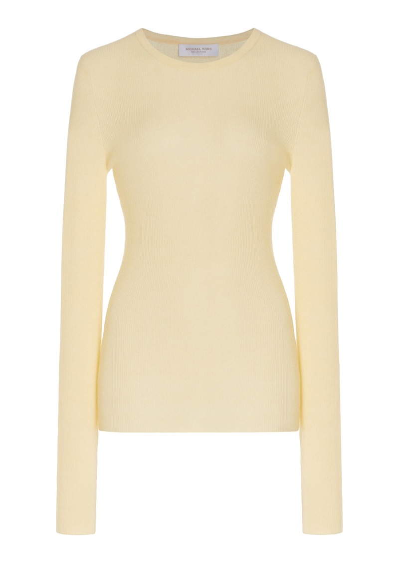 Michael Kors Collection - Ribbed-Knit Cashmere Sweater - Neutral - L - Moda Operandi